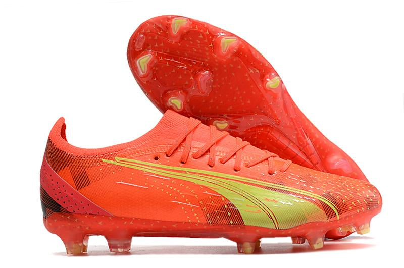 Chuteira Puma Ultra Ultimate Campo - Laranja e Verde