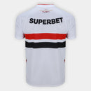Camisa São Paulo I 2026/27 Torcedor New Balance Masculina - Branco+Vermelho