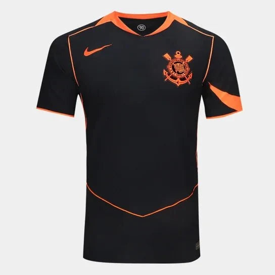 Camisa Nike Corinthians (Total 90) III 2025 - Preta e Laranja - Masculina - Jogador