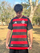 Camisa Flamengo I 2025 Torcedor Adidas Masculina - Vermelho+Preto