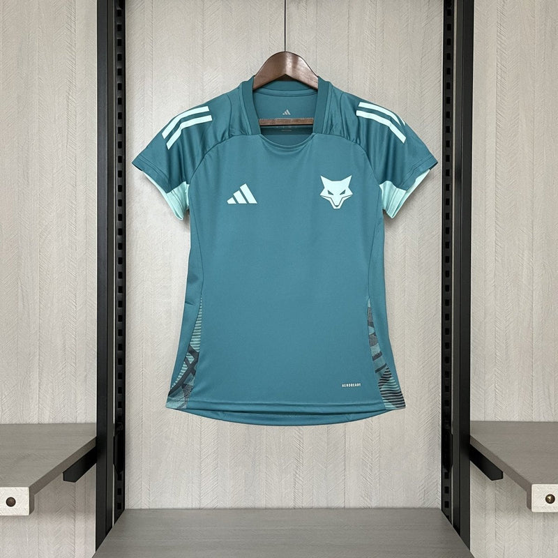 Camisa Cruzeiro 25/26 Treino Adidas - Azul Turquesa+Branco - (Feminina)