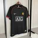 Camisa Manchester United 2007/08 - Retrô Masculino - Preta
