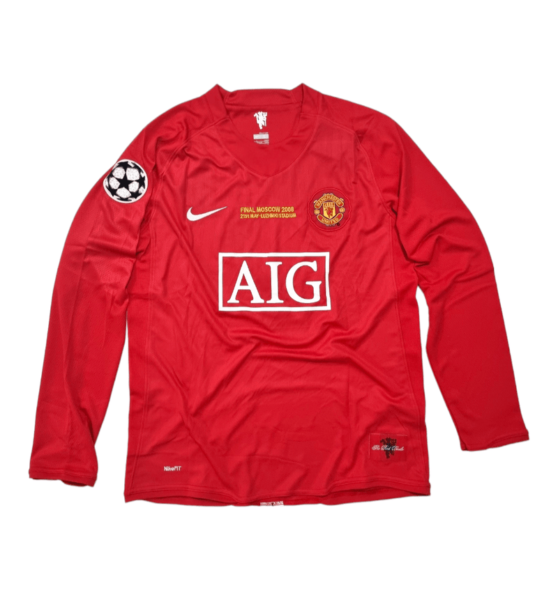 Camiseta Manchester United 2007-2008 Com patchs
