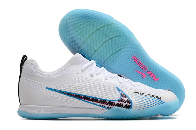 Chuteira Nike Air Zoom Mercurial Vapor XV Pro Futsal - Branco e Azul
